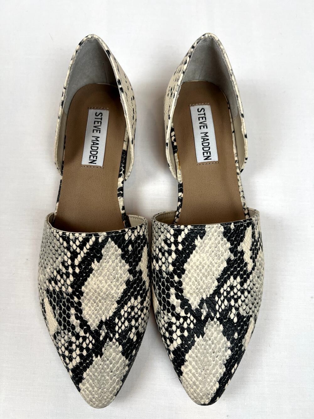 Steve Madden Snakeskin D’Orsay Flats – Size 7.5